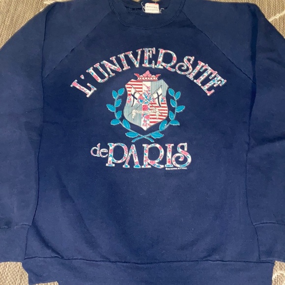 Vintage 90s University of Paris Sweatshirt - Picture 2 of 7